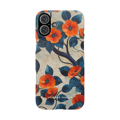 Orange Blossoms Mosaic Harmony iPhone 16 - Slim Phone Case