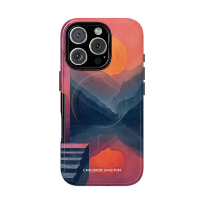 Surreal Sunset Landscape - Tough + MagSafe® iPhone 16 Phone Case