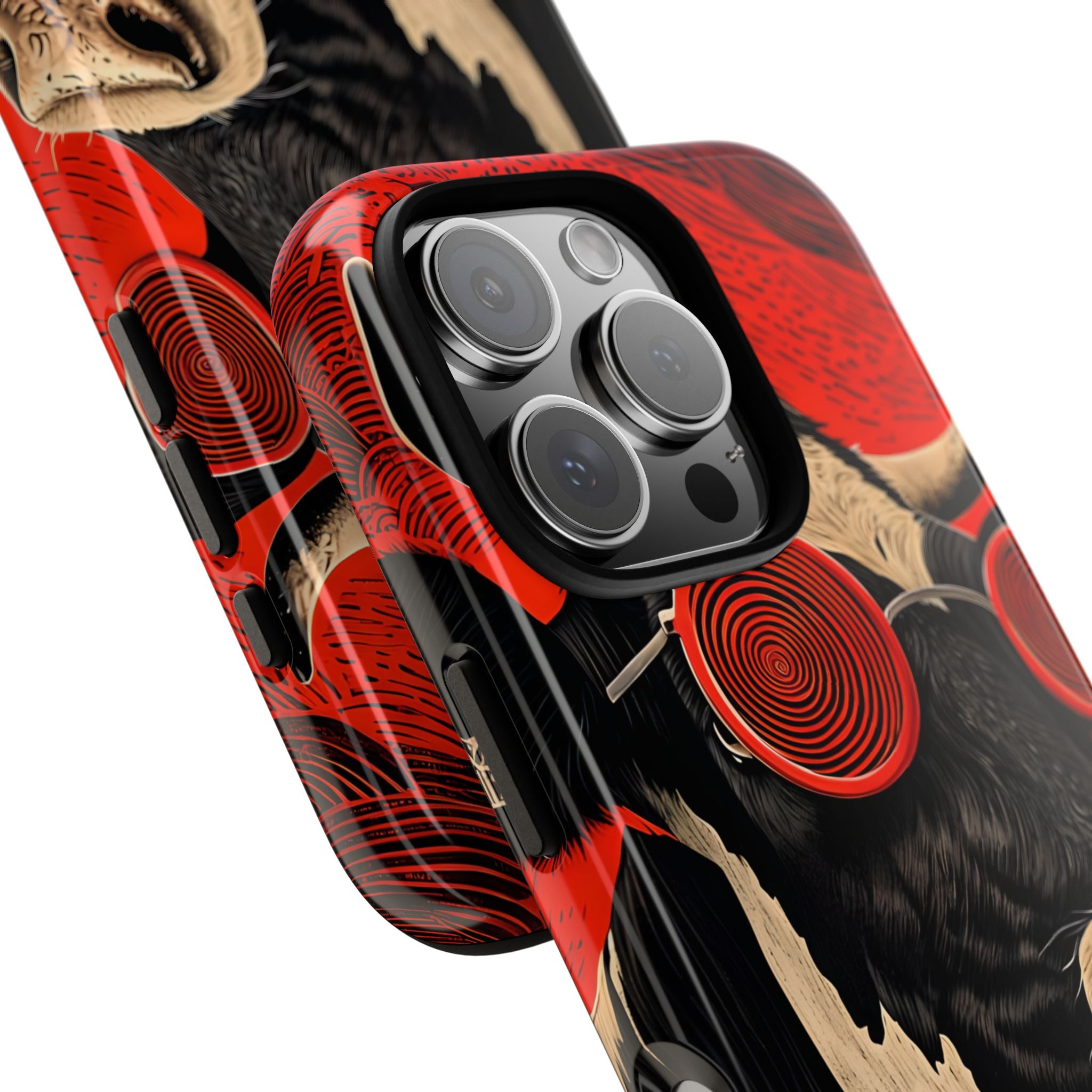 Hypno Cow Crimson iPhone 16 Pro Case - Tough