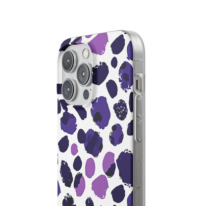 Purple Inkblots iPhone 14 - Flexi Phone Case