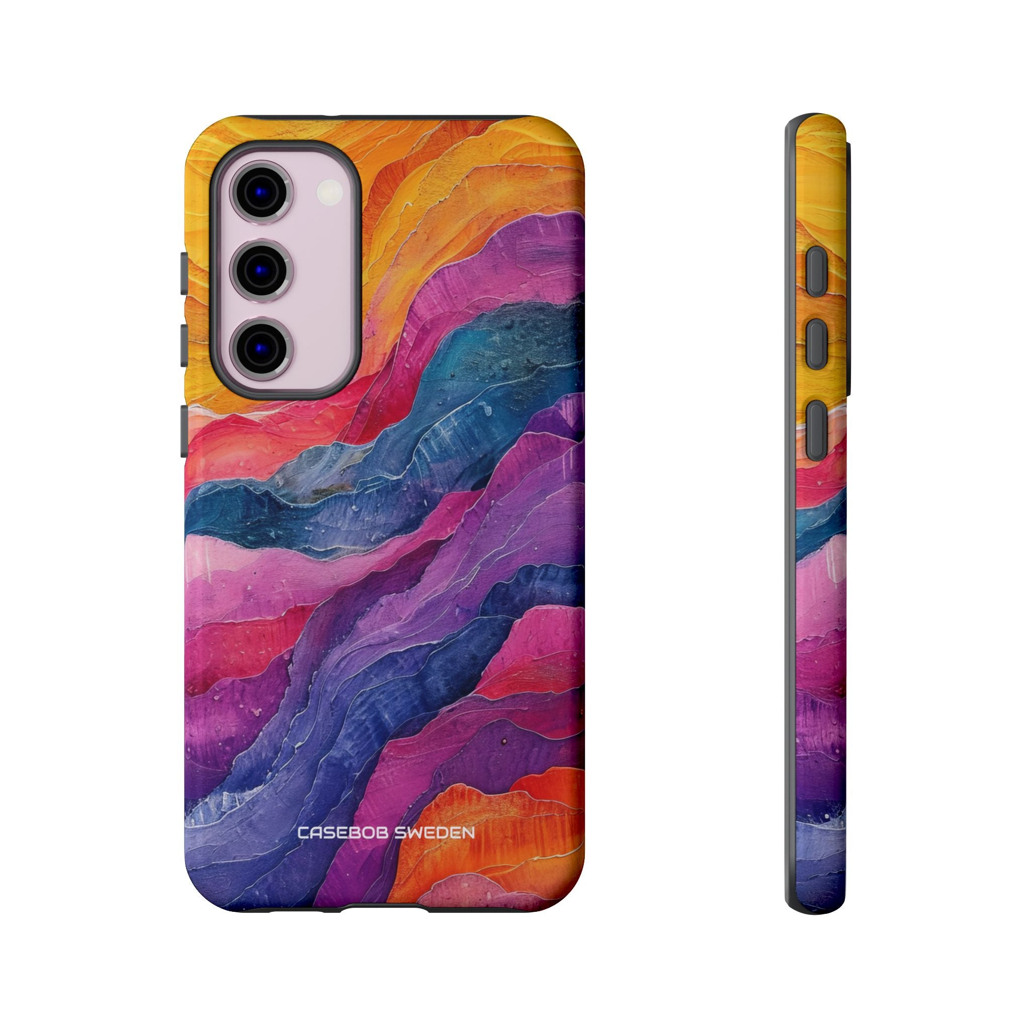 Vibrant Abstract Waves - Tough Samsung S23 Phone Case