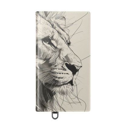 Lion Whisper Gray - Samsung S24 Ultra Case - Lompakkokotelo