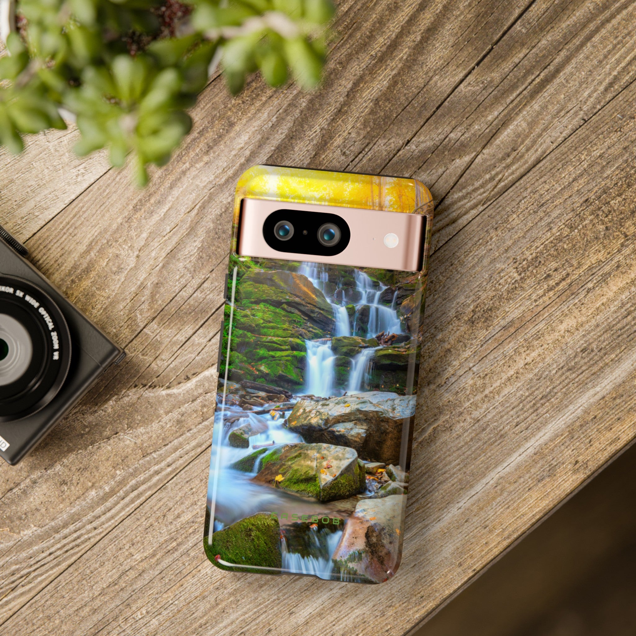 Autumn Mountain Waterfall - Protective Phone Case