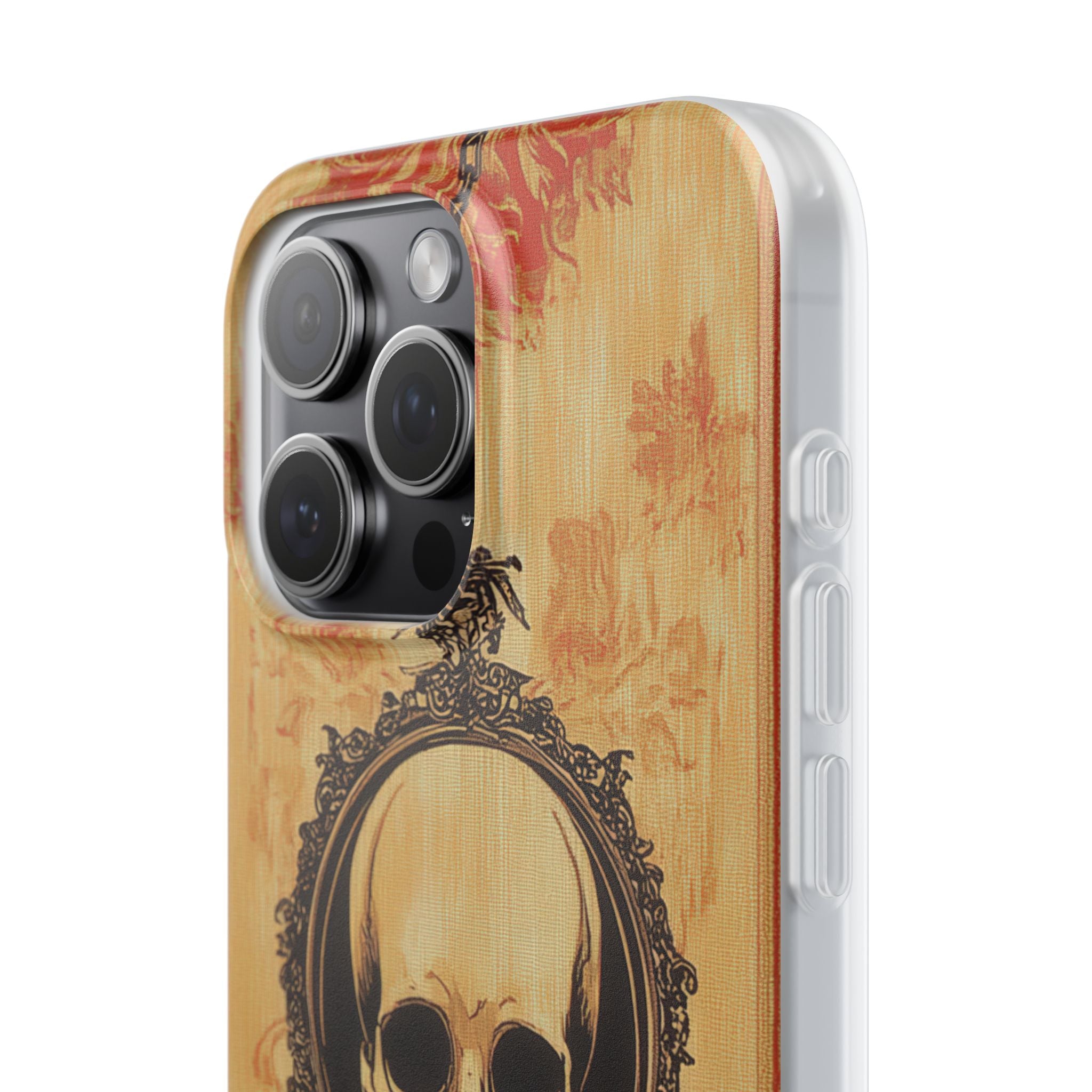 Gothic Skull Elegance iPhone 15 - Flexi Phone Case