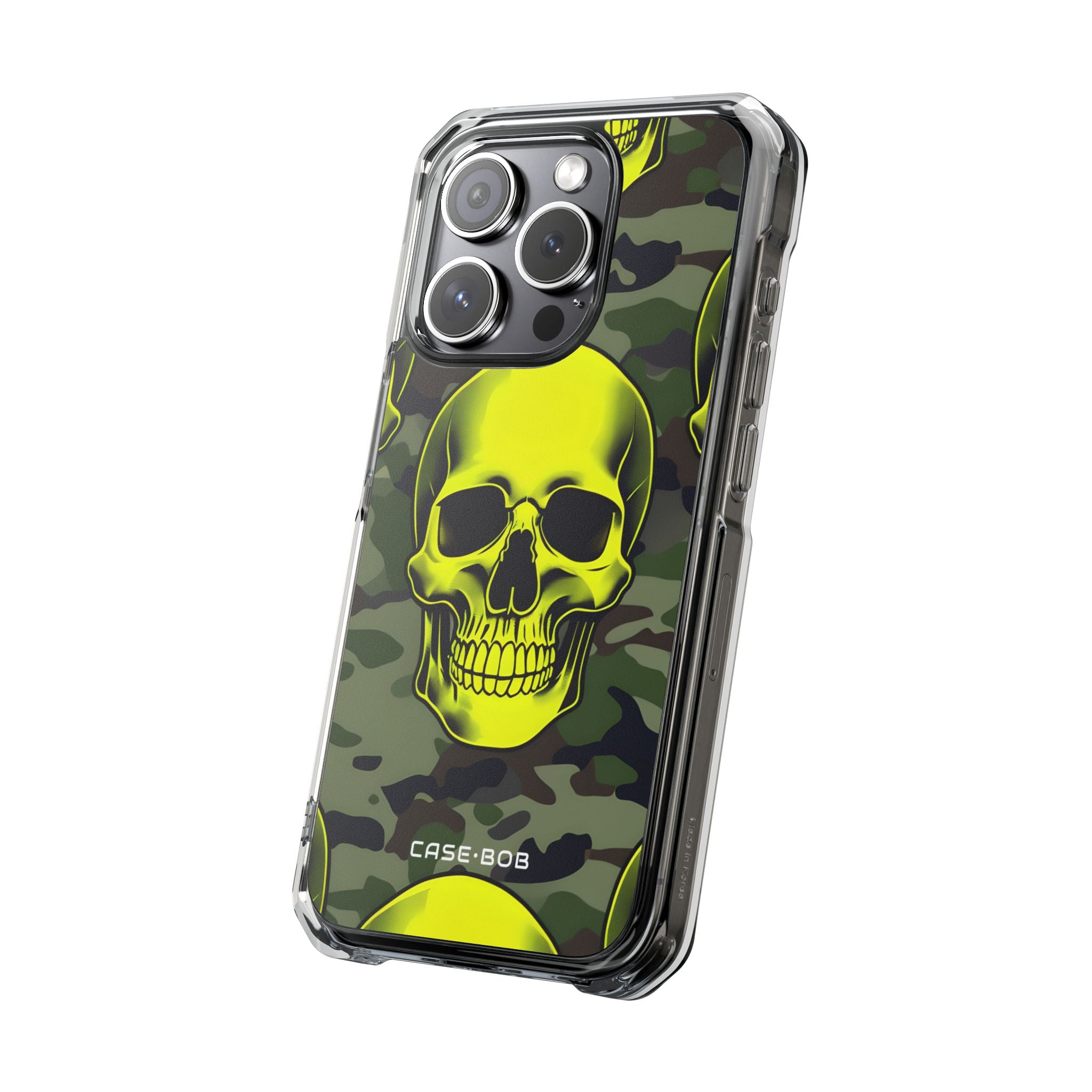 Neon Skull Camo iPhone 15 Pro Case - Impact