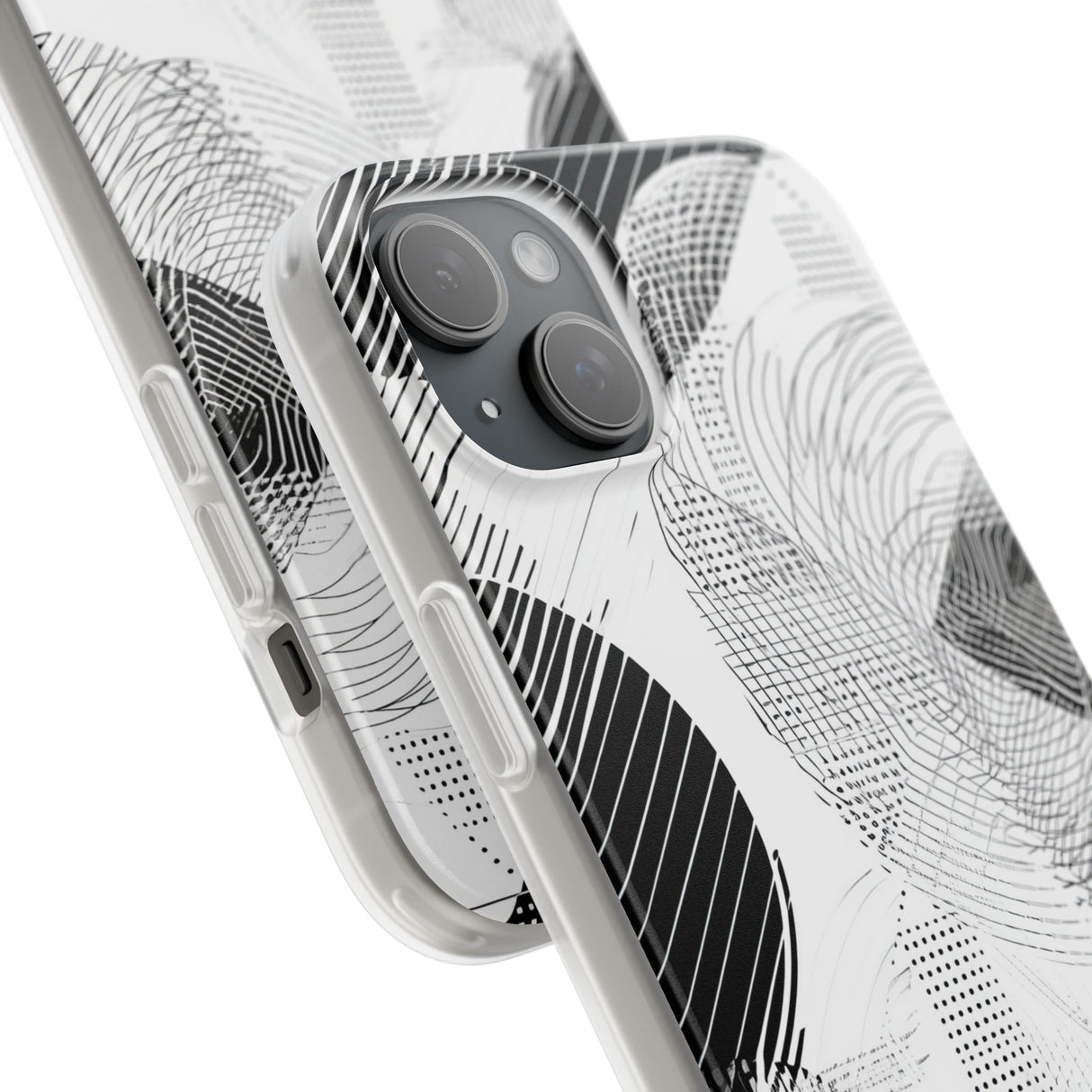 Monochrome Dynamics | Flexible Phone Case for iPhone