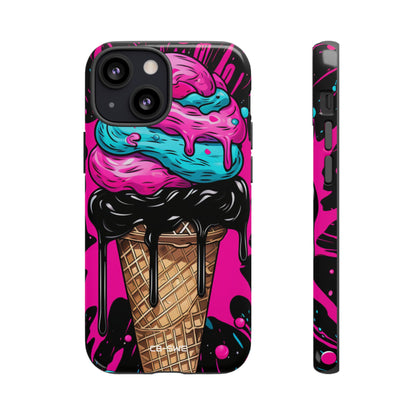 Neon Ice Cream Burst - iPhone Case