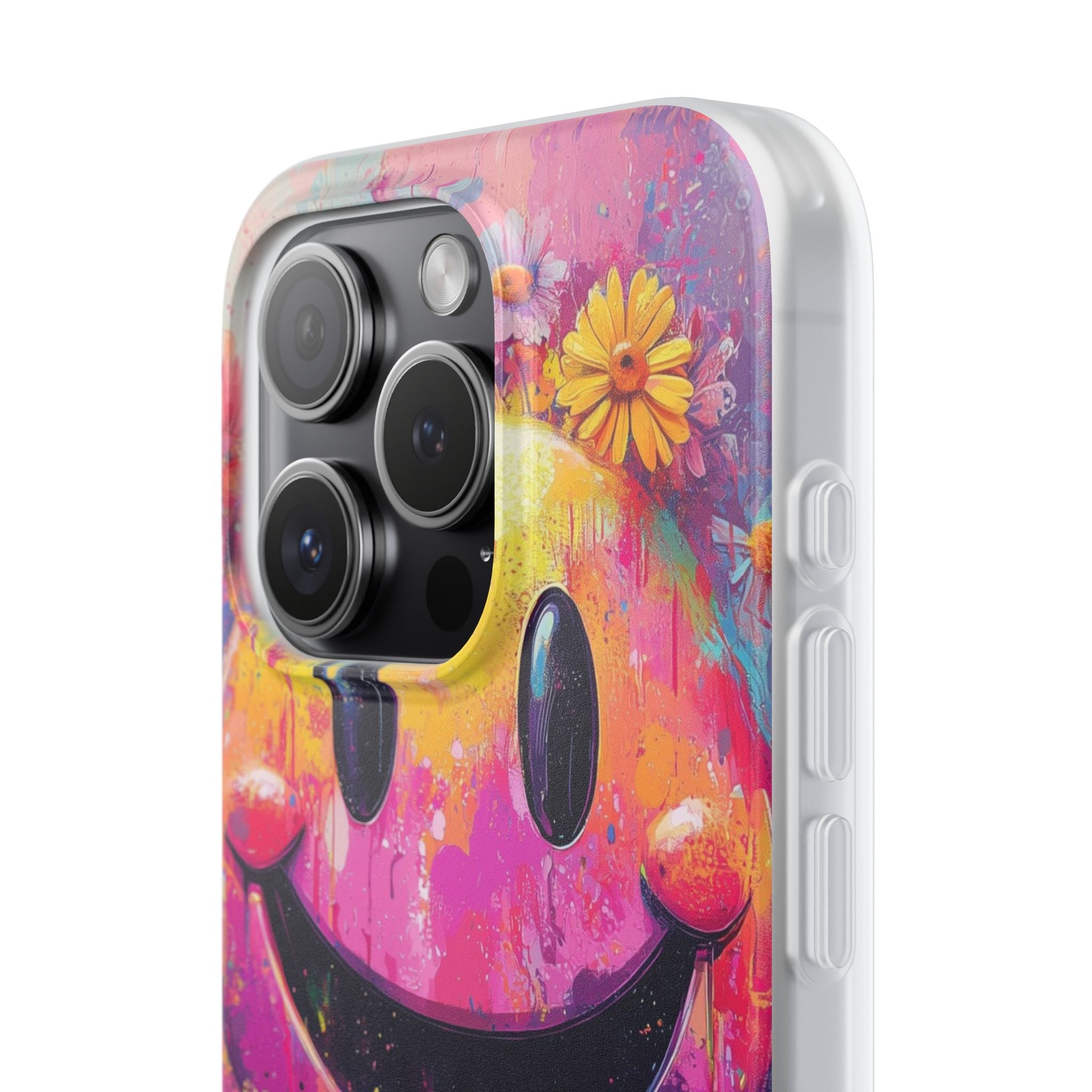 Smiley Bloom iPhone 15 Pro Case - Soft