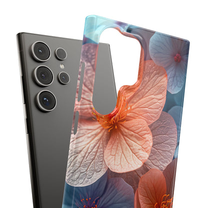 Peach Blossom Serenity - Slim Samsung S24 Phone Case