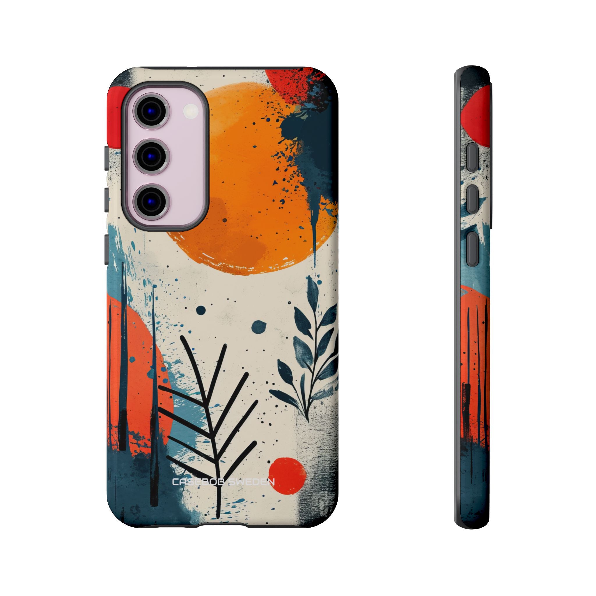 Orange Blue Splash - Tough Samsung S23 Phone Case