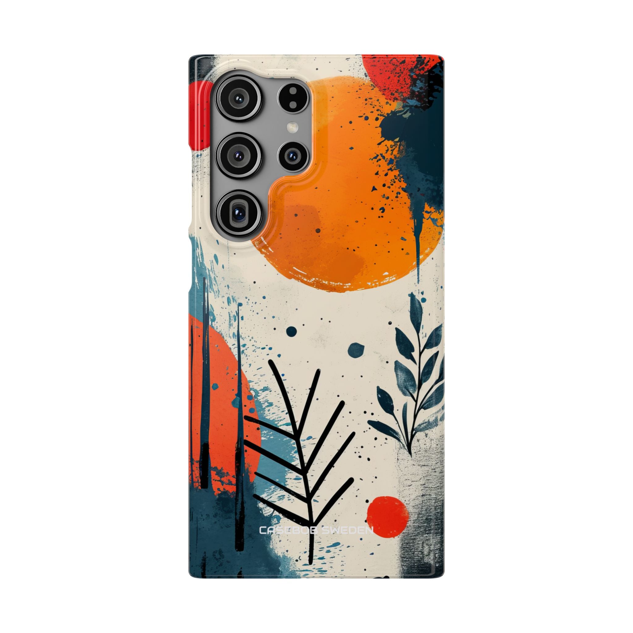 Orange Blue Splash - Slim Samsung S23 Phone Case