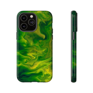 Green Smoke Ink Art iPhone Case (Protective) iPhone 14 Pro Max Glossy Phone Case