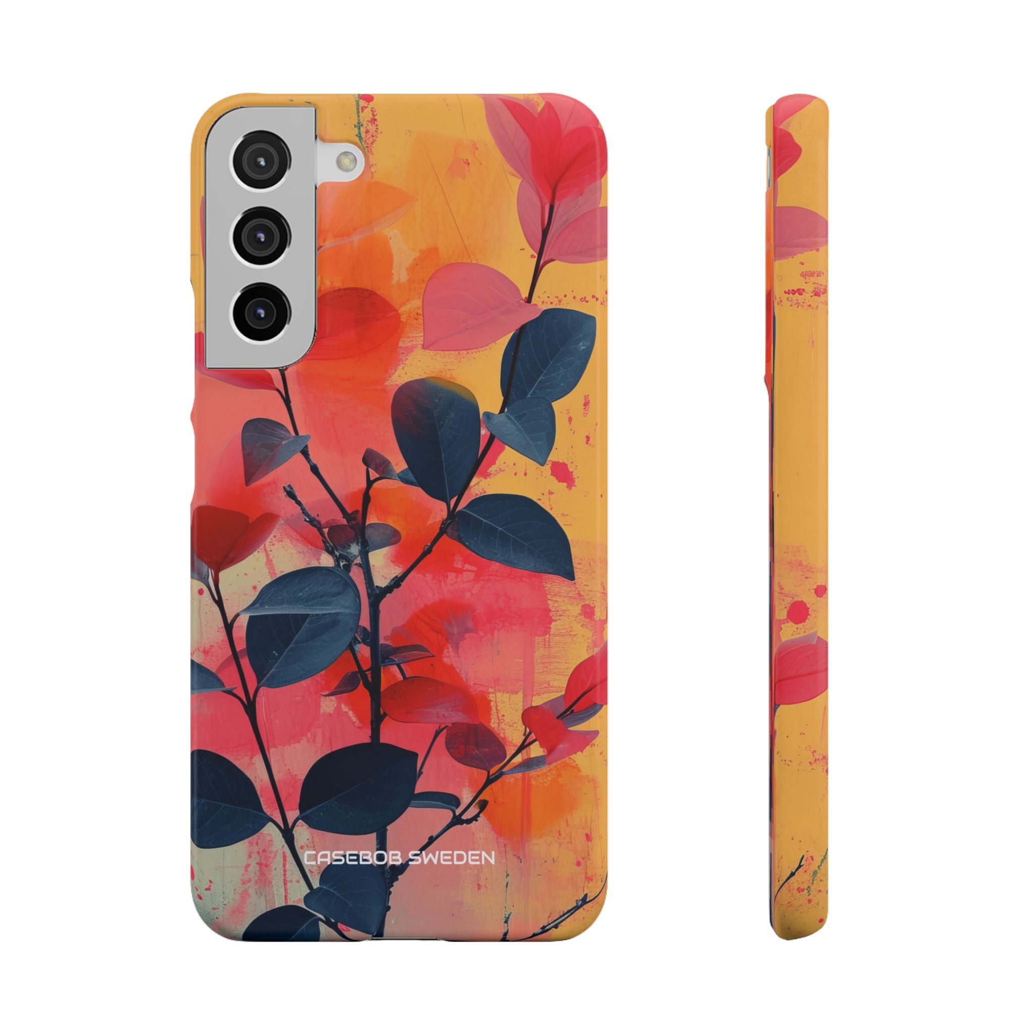 Yellow Botanical Splash - Slim Samsung S22 Phone Case