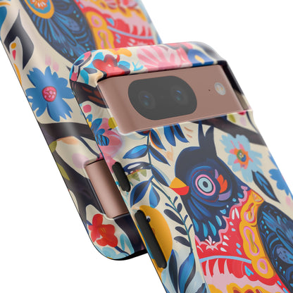 Whimsical Vintage Owl with Floral Charm Google Pixel 8 - Tough Phone Case