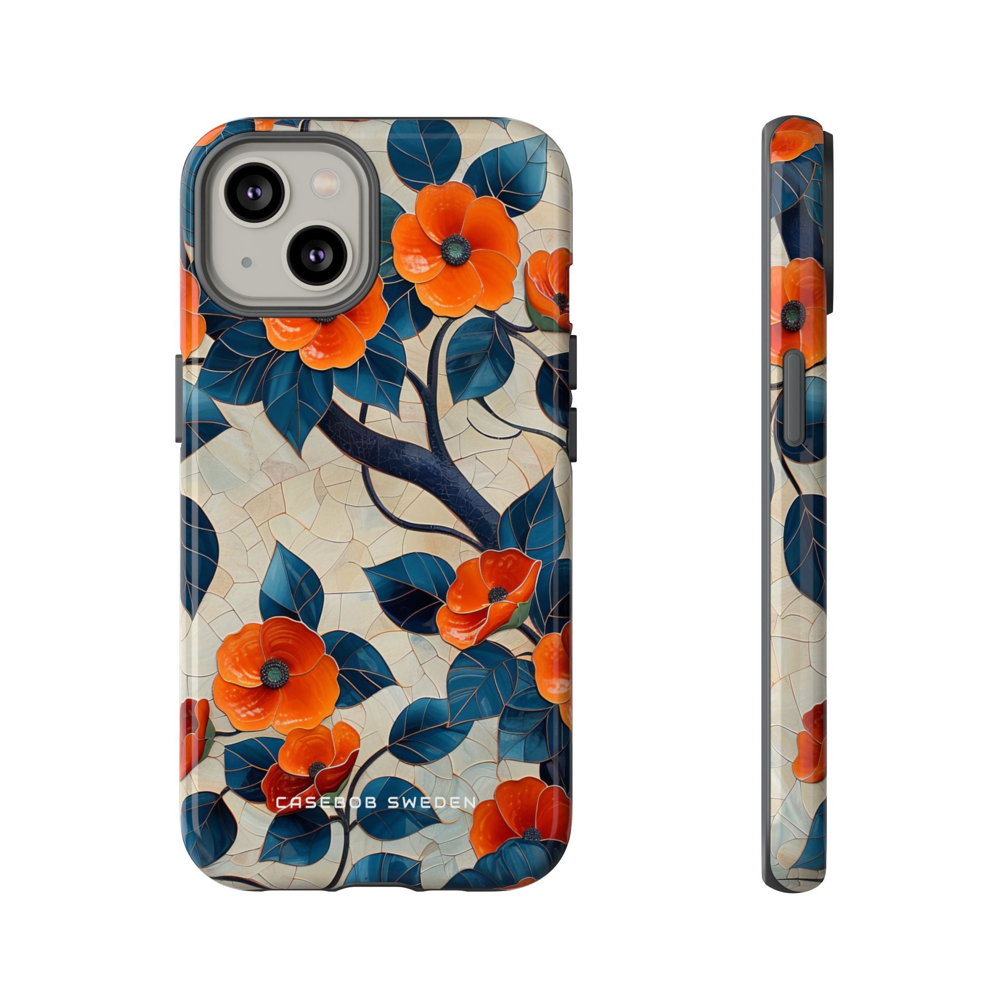 Orange Blossoms Mosaic Harmony iPhone 14 - Tough Phone Case