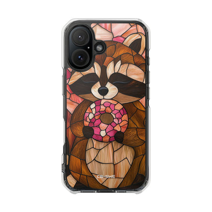 Raccoon Holds Donut iPhone Case - Impact