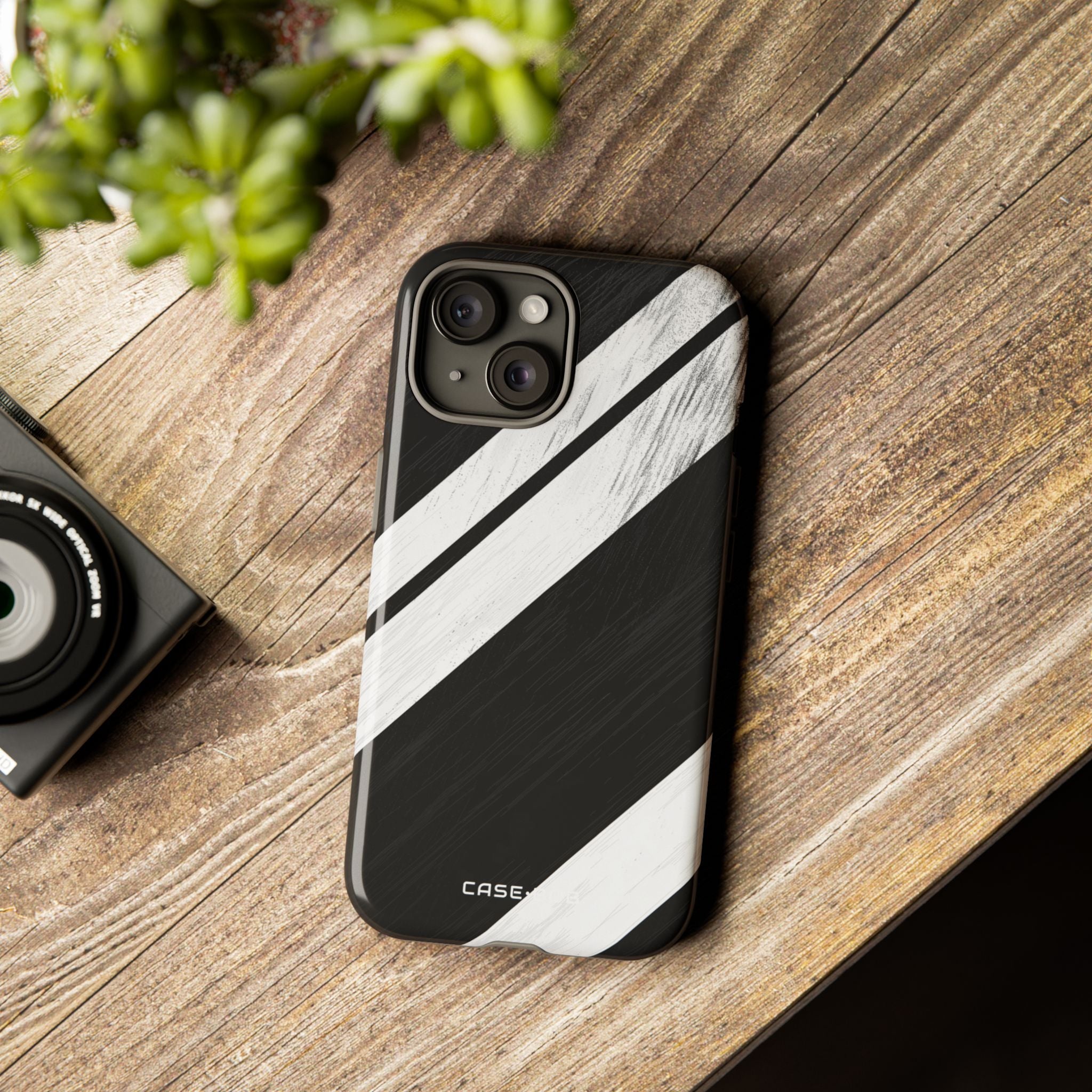 Distressed Stripe Motion iPhone 15 Case - Tough