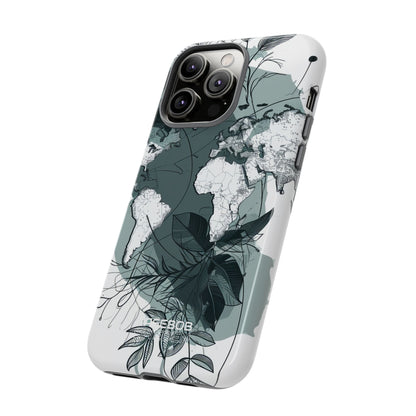 Botanical World Map iPhone 14 - Tough