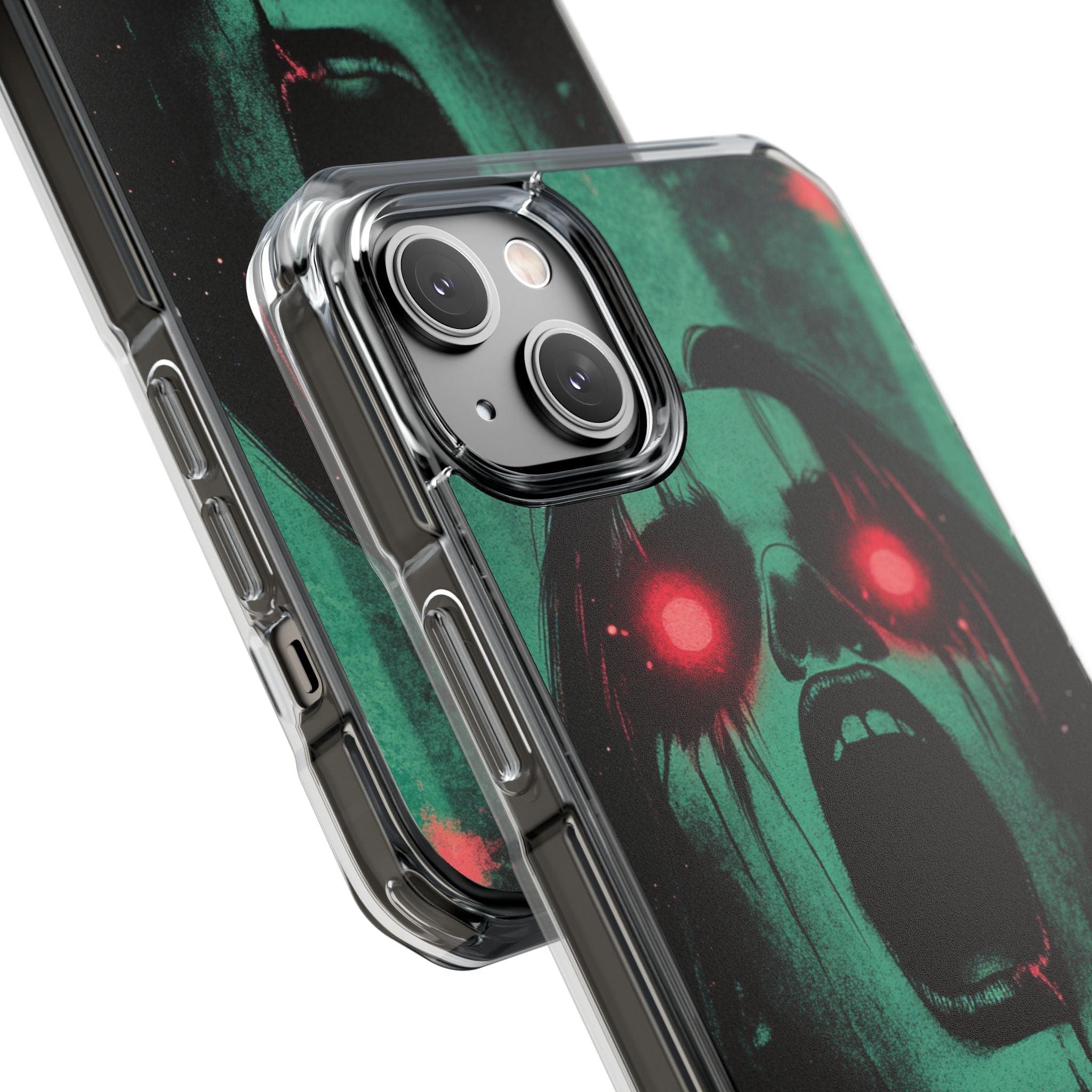 Haunting Glow of Gothic Eyes iPhone 14 - Clear Impact Phone Case