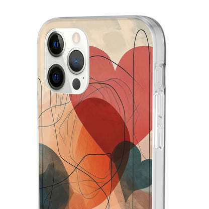 Abstract Heart Harmony - Flexi iPhone 16 Phone Case