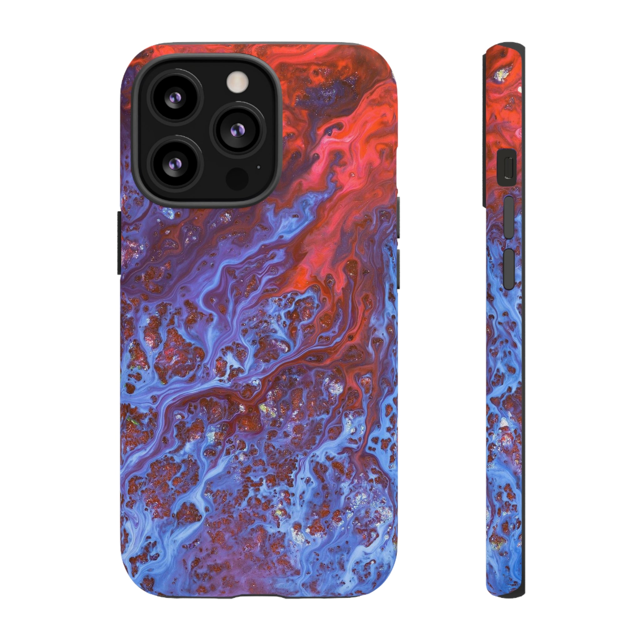 Blue Lava Ink Art iPhone Case (Protective) iPhone 13 Pro Matte Phone Case