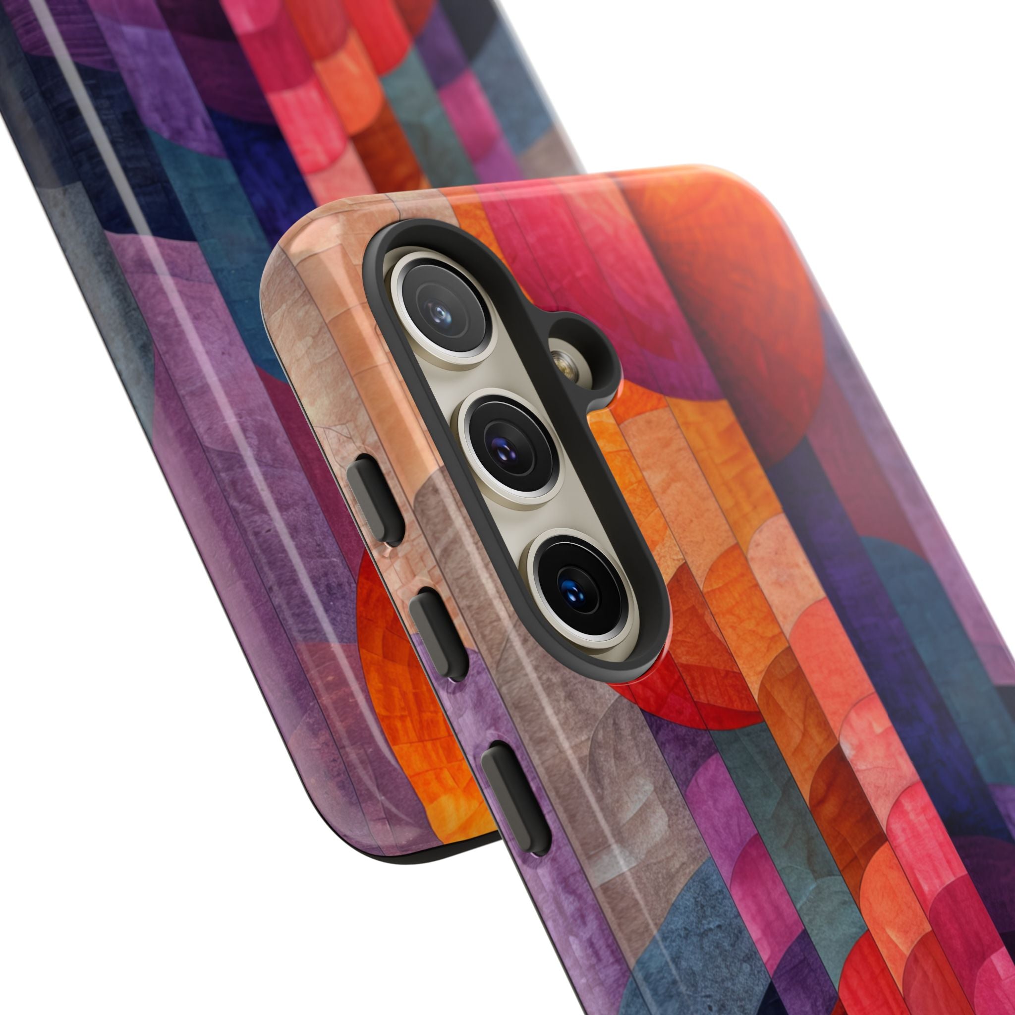 Purple Orange Abstract - Tough Samsung S24 Phone Case