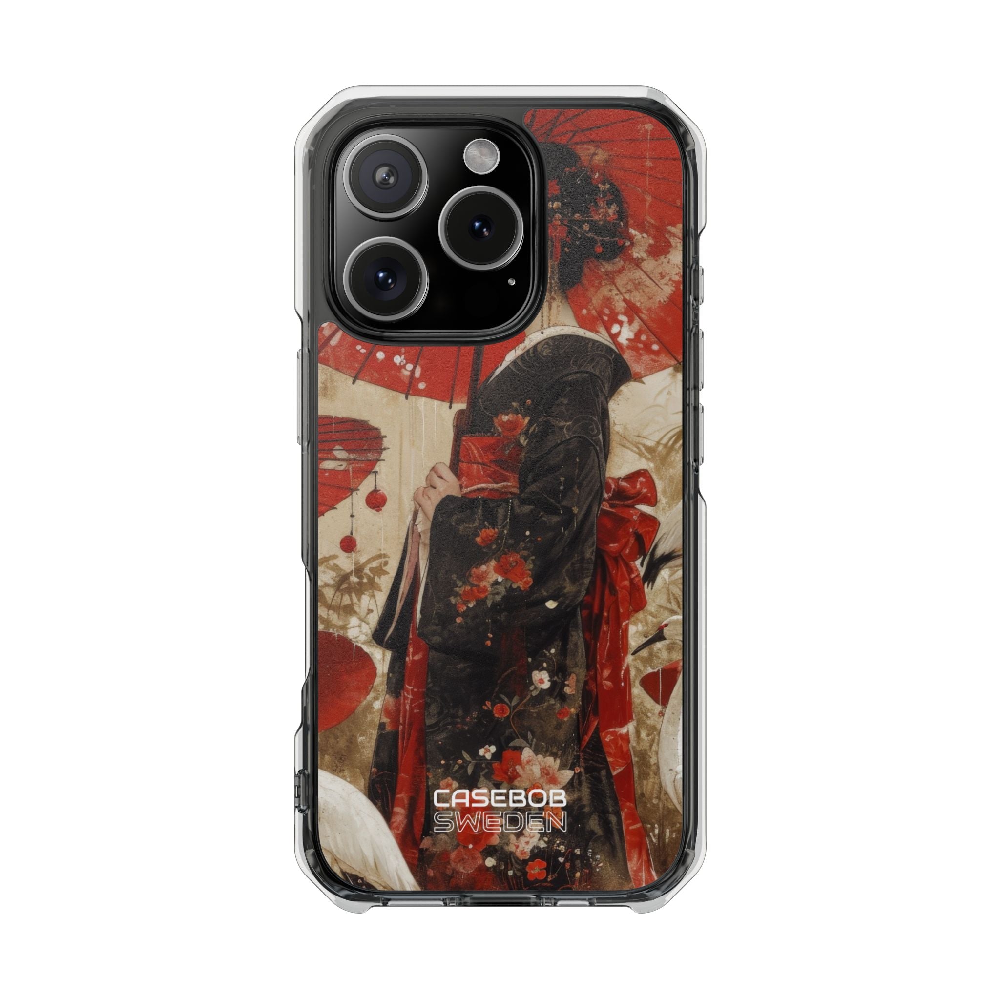 Scarlet Crane Dreams iPhone 16 - Impact Clear+