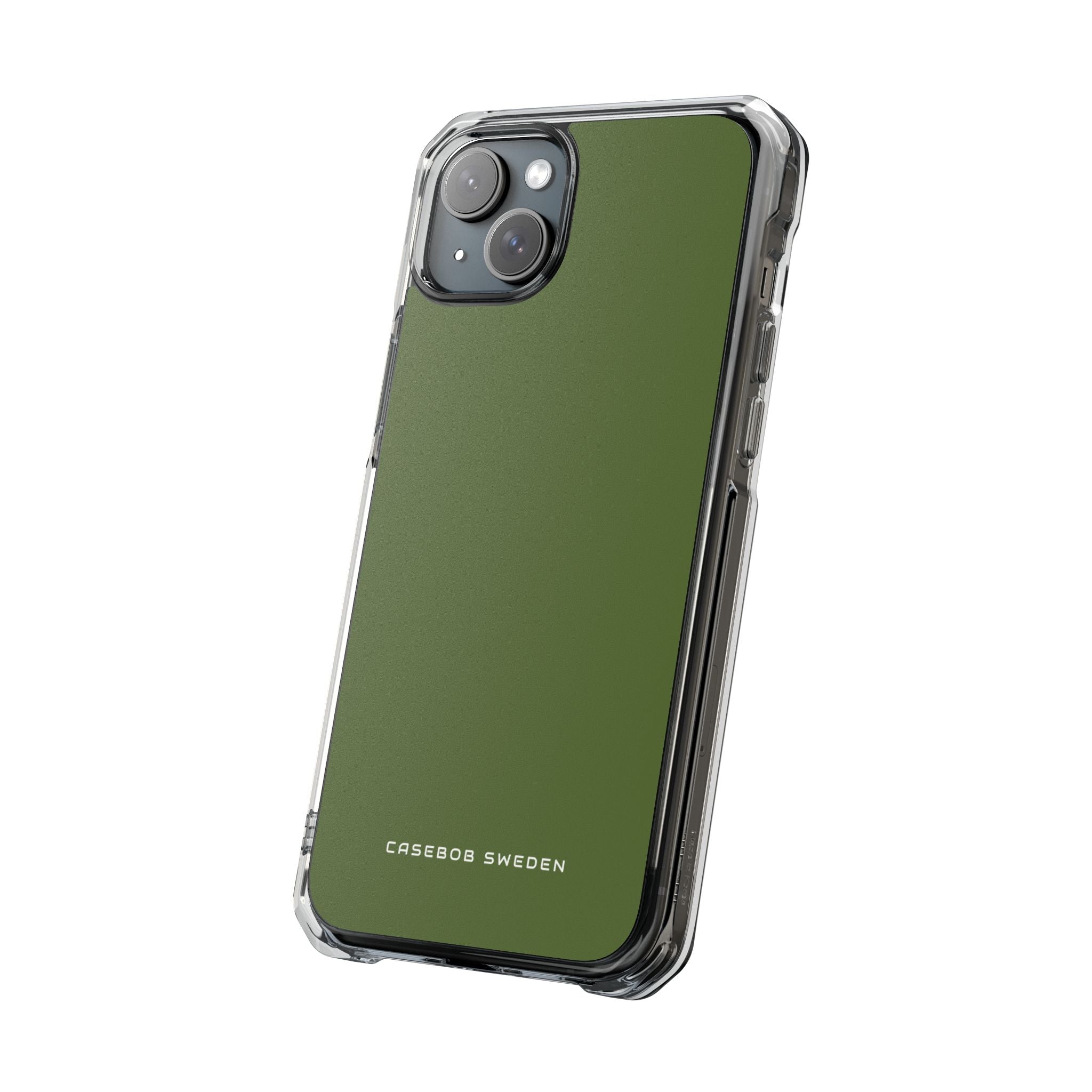 Dark Olive Green iPhone 15 - Clear Impact Phone Case