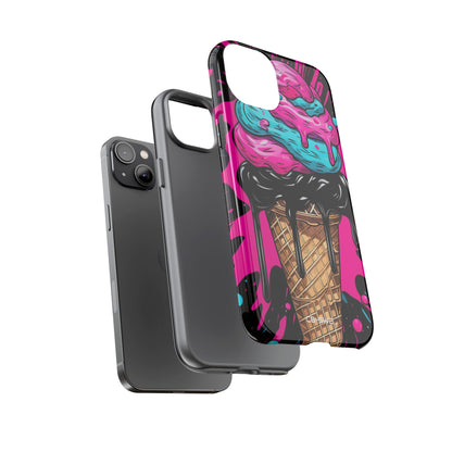 Neon Ice Cream Burst - iPhone Case