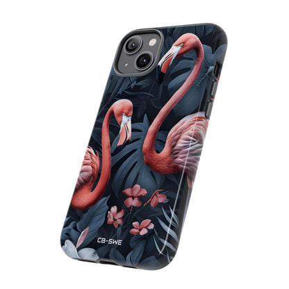 Flamingos Embrace Nature - iPhone Case
