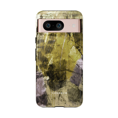 Yellow Grunge Art Phone Case - Protective Phone Case