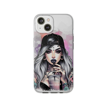 Silver Sip Nebula iPhone 14 Case - Soft