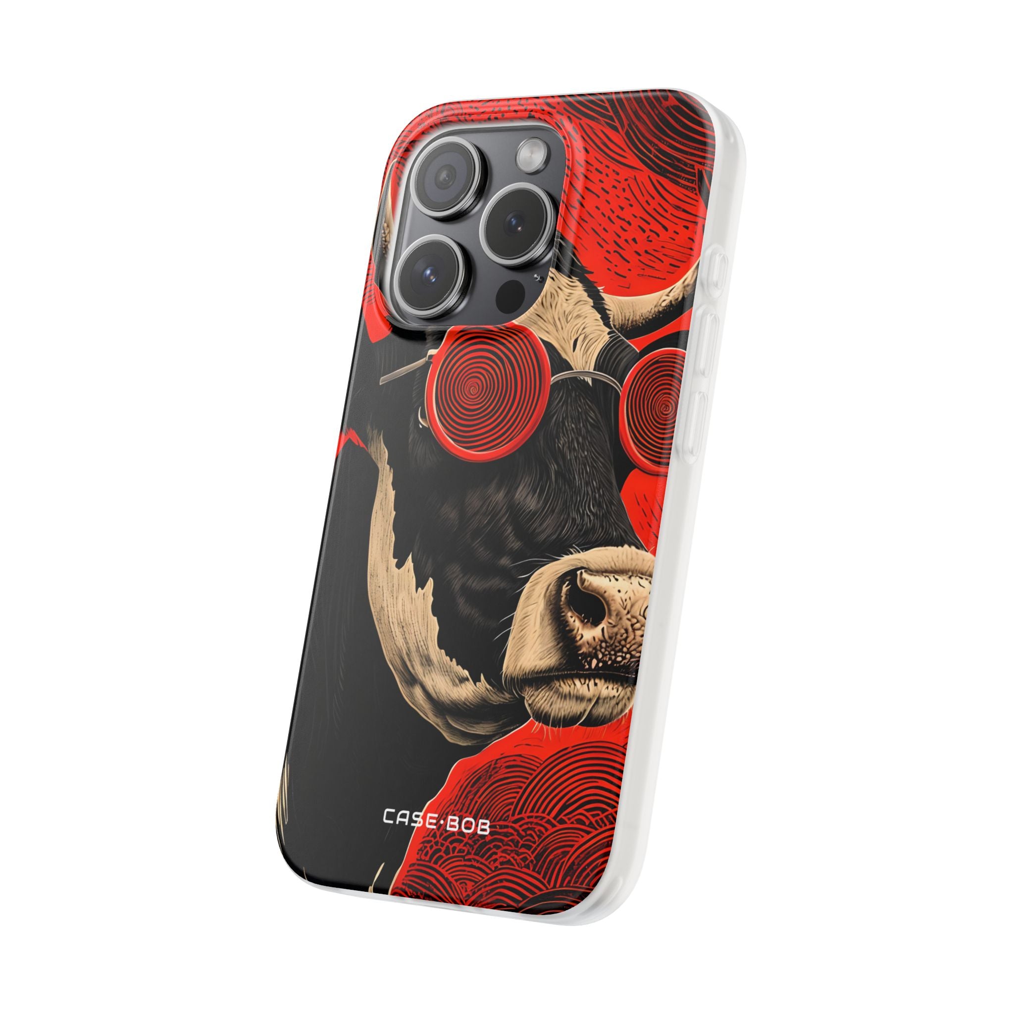 Hypnotic Cow iPhone 15 Pro Case - Soft