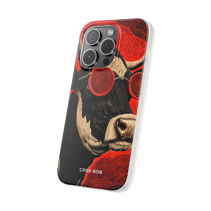 Hypnotic Cow iPhone 15 Pro Case - Soft