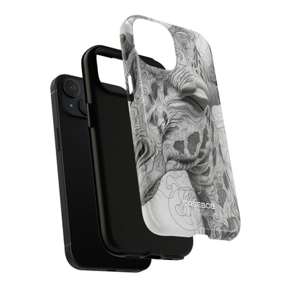 Swirling Giraffe Art iPhone 15 - Tough+