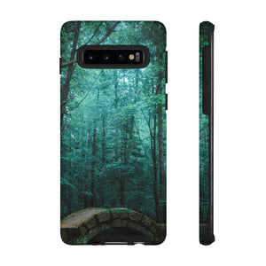 Mystical Forest with Stone Bridge - Protective Phone Case