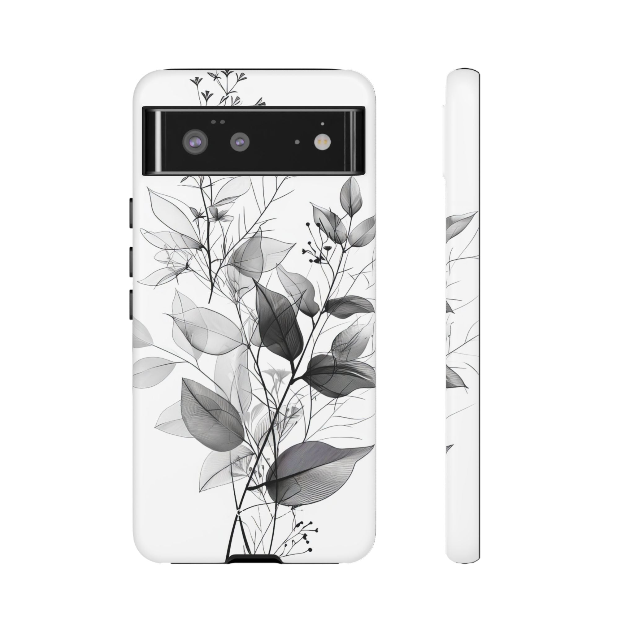 Monochrome Floral Elegance Google Pixel 6 - Tough Phone Case