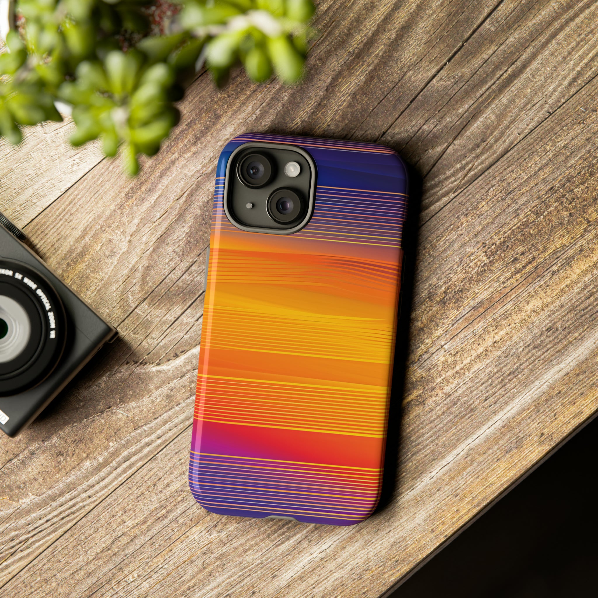 Orange Fusion: Data Artistry - Protective Phone Case