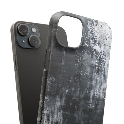 Textured Monochrome Blossom iPhone 15 - Slim Phone Case