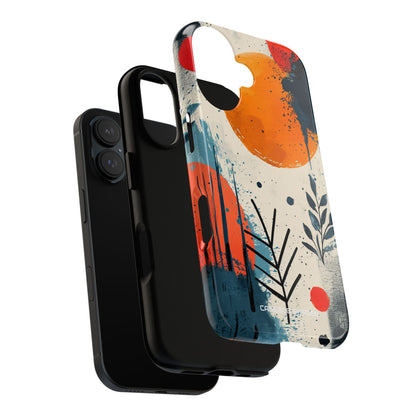 Orange Blue Splash - Tough iPhone 16 Phone Case