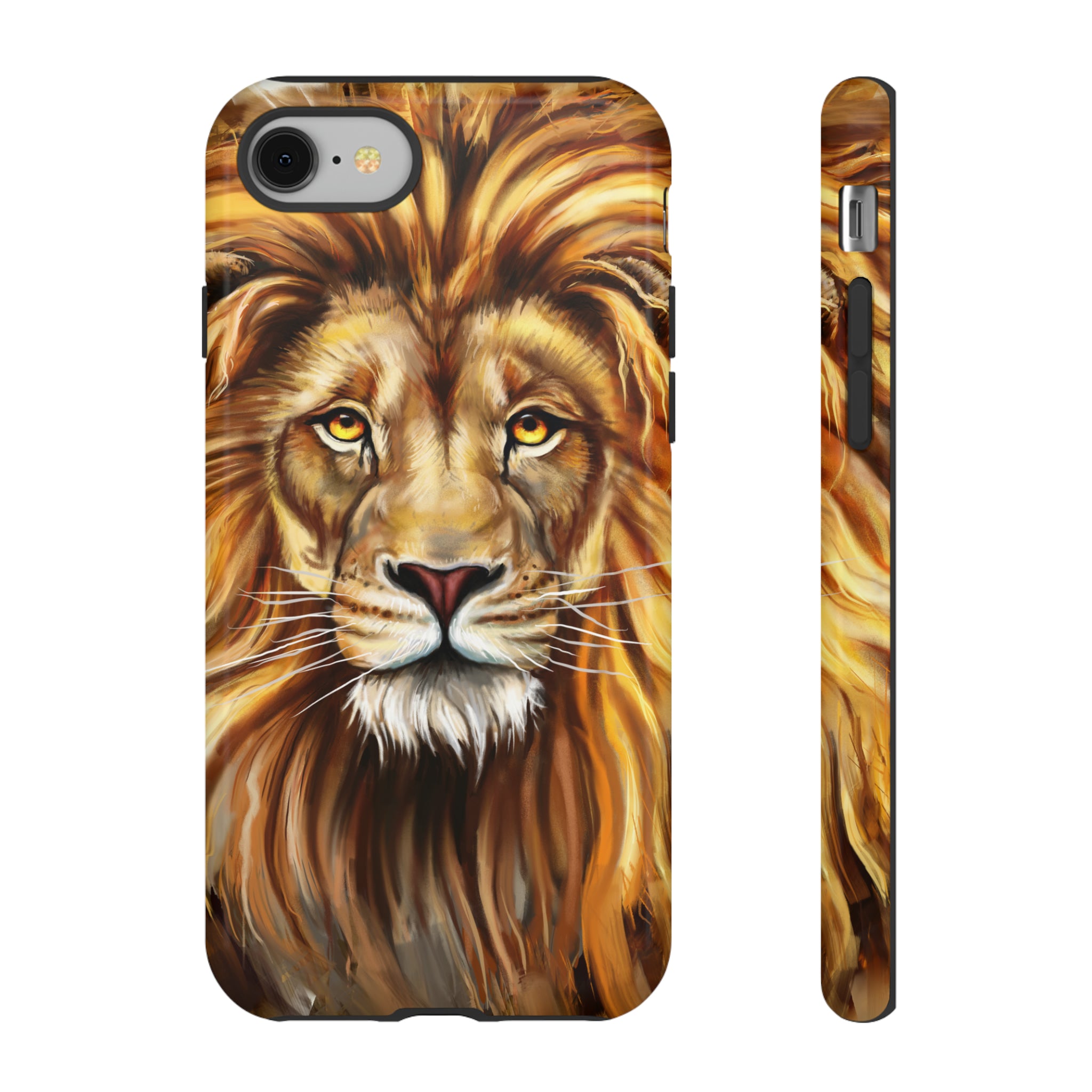 Lion head Digital Painting - Protective Phone Case