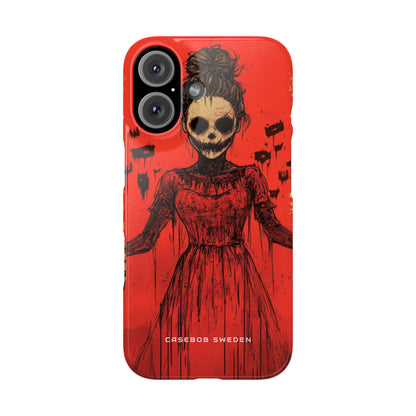 Haunting Scarlet Descent iPhone 16 - Slim Phone Case