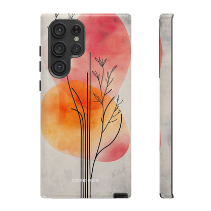 Curved Stem Sunset Samsung S22 Ultra Case - Tough