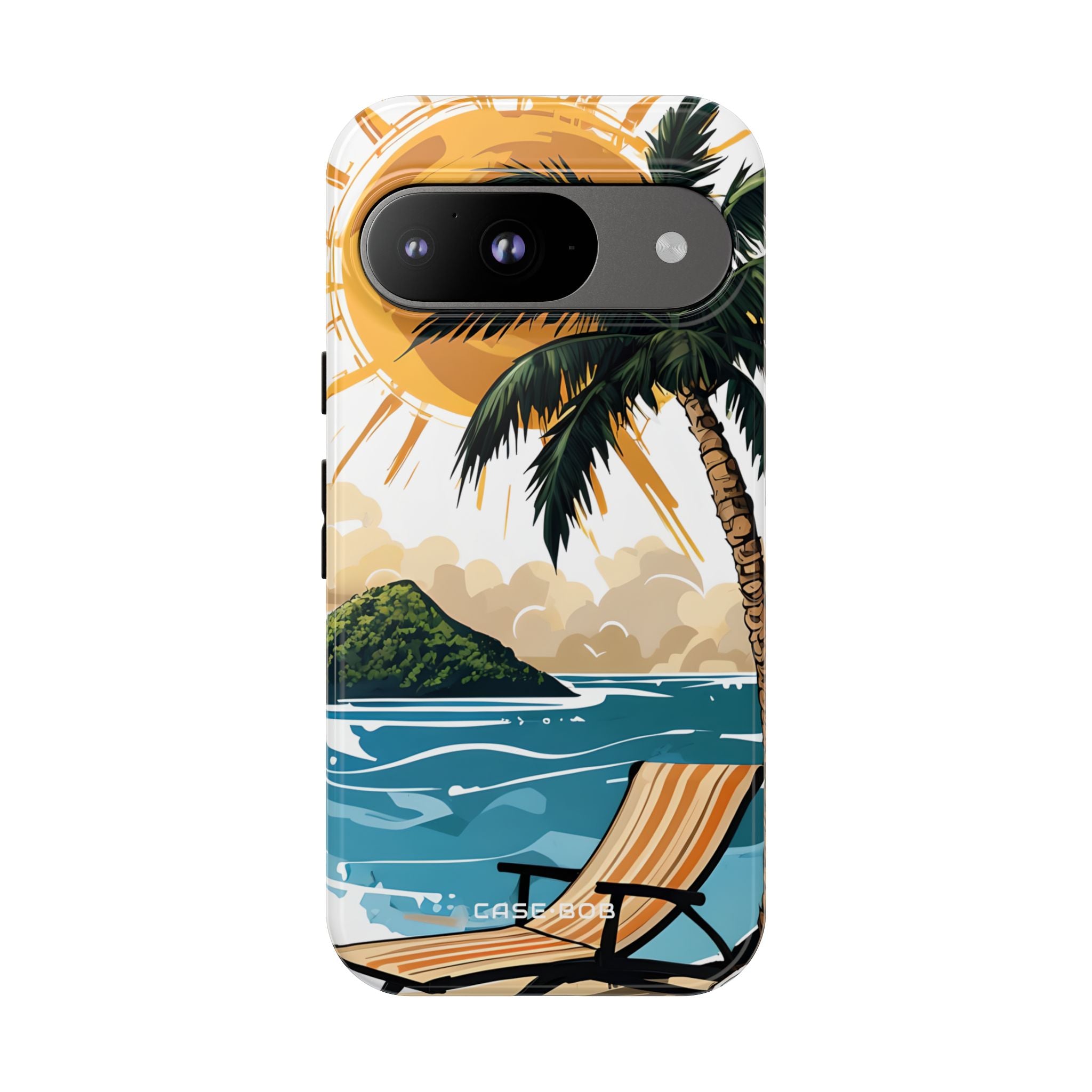 Sunny Palm Breeze Google Pixel 9 Case - Tough