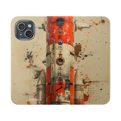 Crimson Rocket - iPhone 15 Case - Portemonnee