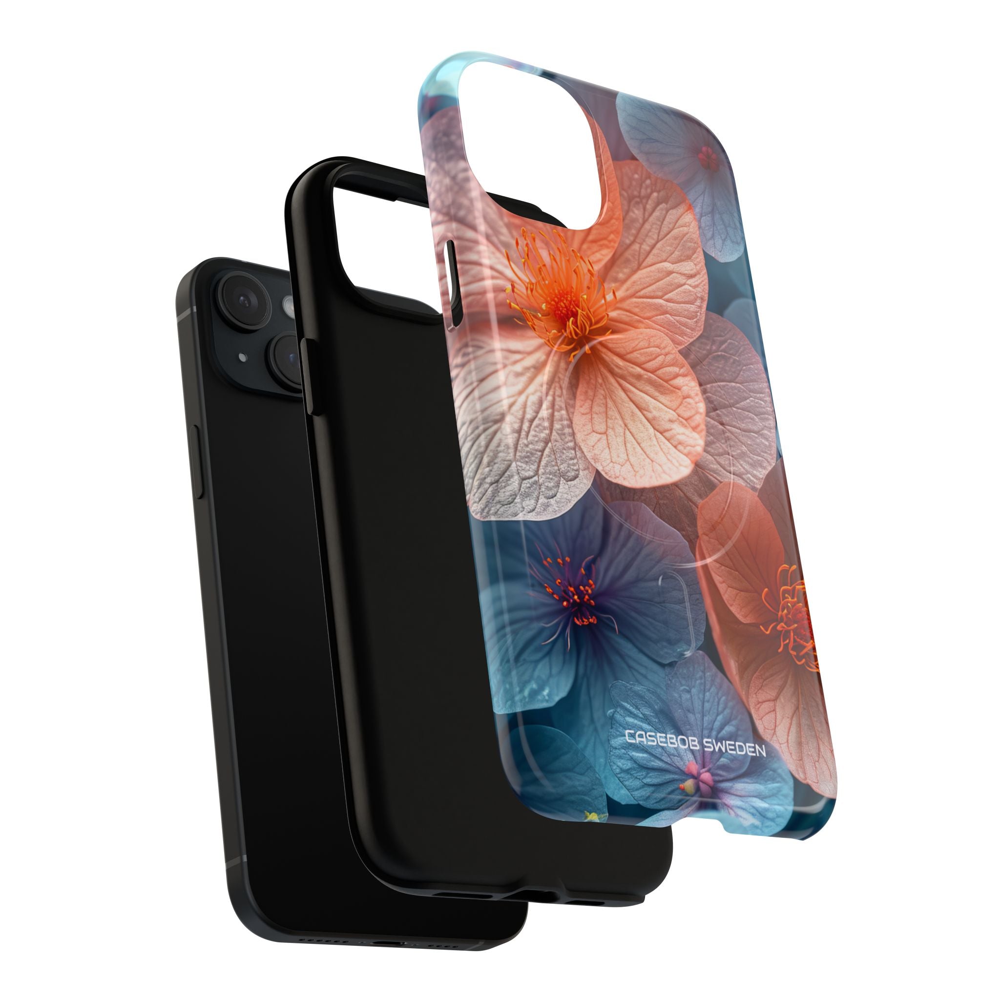 Peach Blossom Serenity - Tough + MagSafe® iPhone 15 Phone Case