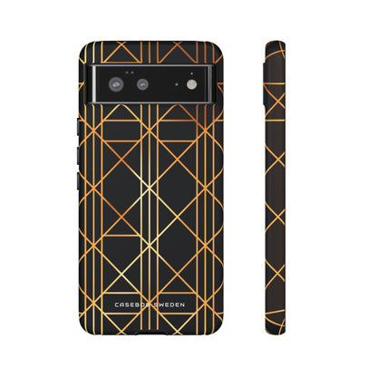 Golden Geometric Elegance Google Pixel 6 - Tough Phone Case