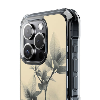 Beige Branch Art - Clear Impact iPhone 15 Phone Case