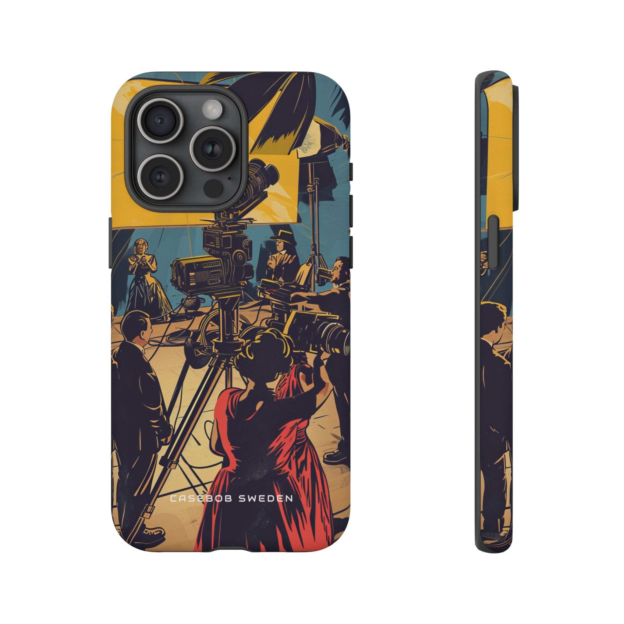 Golden Era Cinematic Spotlight iPhone 15 - Tough Phone Case