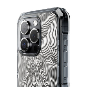 Fluid Waves - Phone Case for iPhone (Clear Impact - Magnetic)